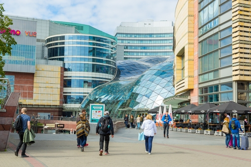 Modern shopping center in Warschau